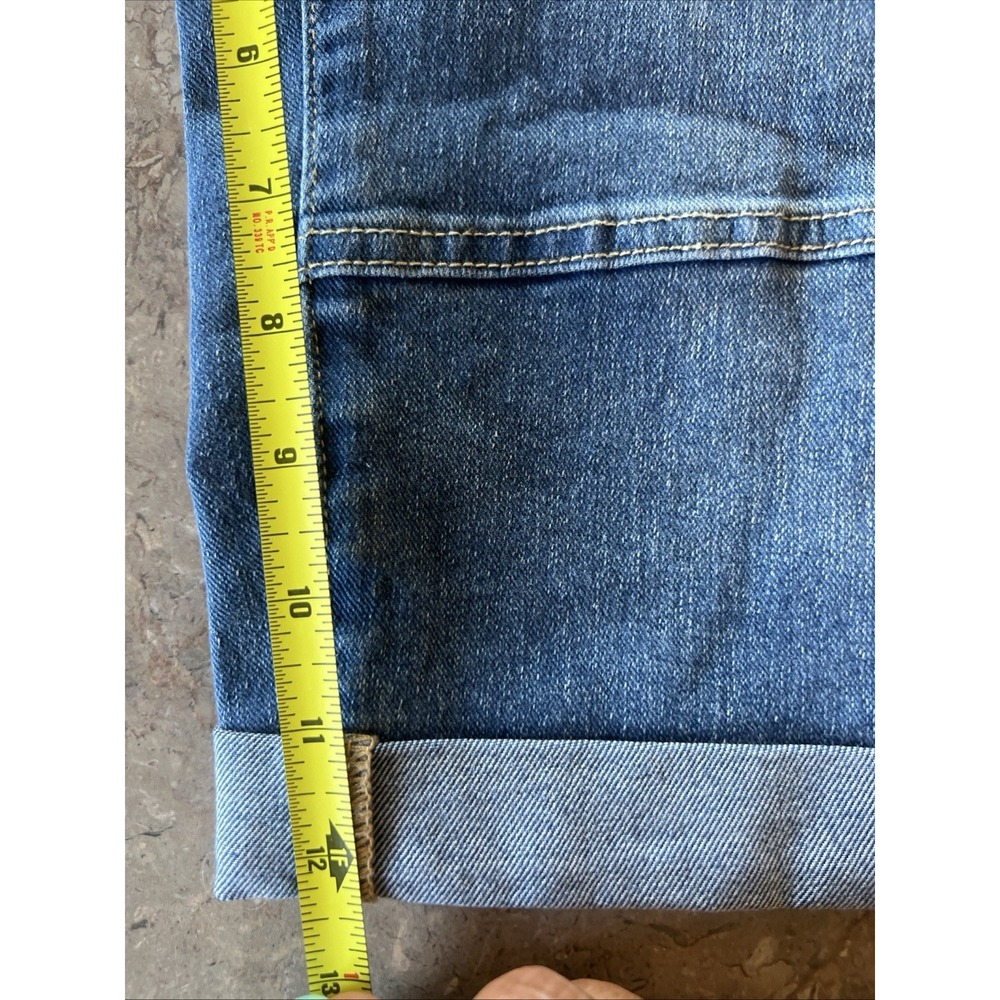 Flamingals Women's Blue Denim Bermuda Shorts Sz 2XL Elastic Waist Drawstring - Picture 5 of 6